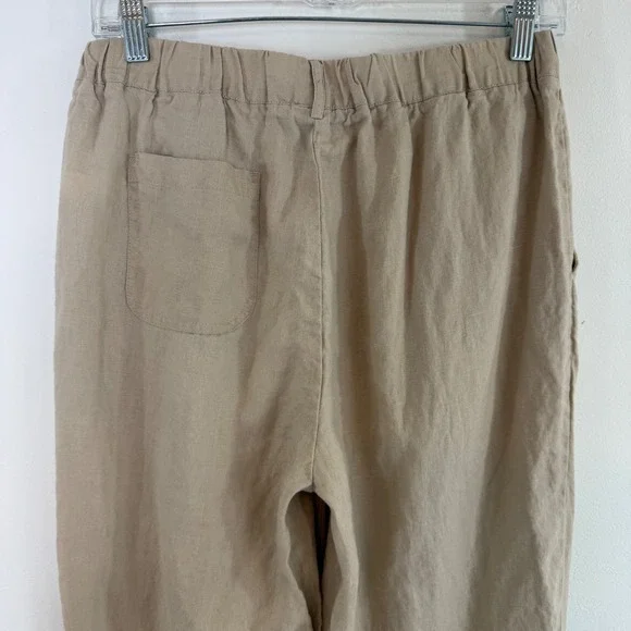 Quince 100% European Linen Pants Sz S Flax Beige Coastal Minimalist Euro Summer - Picture 6 of 12